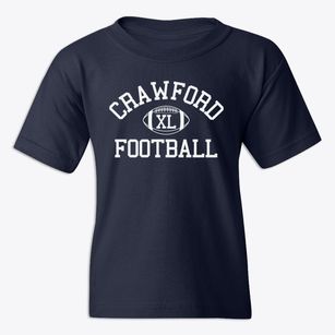 Crawford High School Classic Football Youth T-shirt