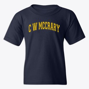 C W Mccrary Elementary School Varsity Arch Youth T-shirt