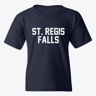 St. Regis Falls New York Classic Block Youth T-shirt