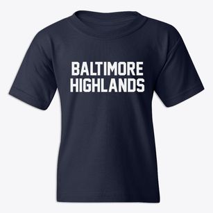 Baltimore Highlands Maryland Classic Block Youth T-shirt