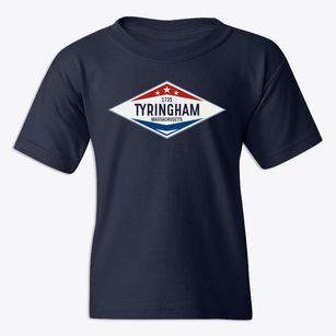Tyringham Massachusetts Diamond Star Youth T-shirt