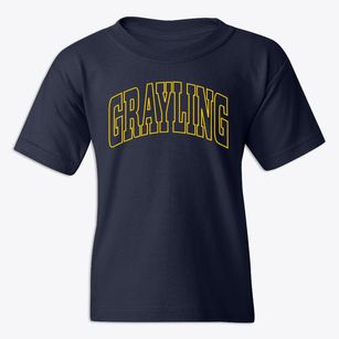 Grayling Michigan Trendy Block Youth T-shirt