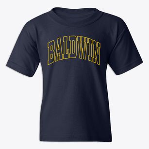 Baldwin Michigan Trendy Block Youth T-shirt