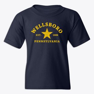 Wellsboro Pennsylvania Star Youth T-shirt