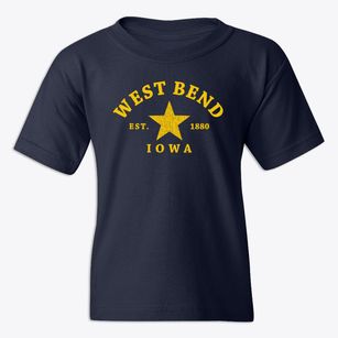 West Bend Iowa Star Youth T-shirt