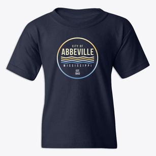 Abbeville Mississippi Color Fade Youth T-shirt