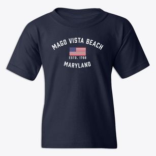 Mago Vista Beach Maryland Patriot Youth T-shirt