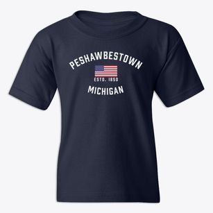 Peshawbestown Michigan Patriot Youth T-shirt