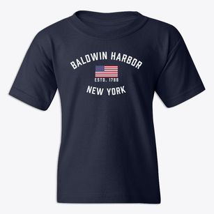 Baldwin Harbor New York Patriot Youth T-shirt