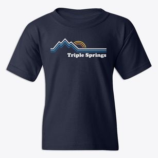 Triple Springs North Carolina Mountain View Youth T-shirt