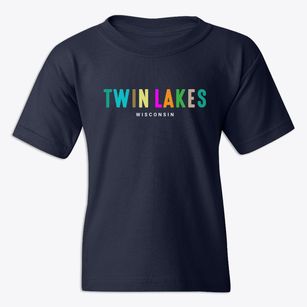 Twin Lakes Wisconsin Color Pop Youth T-shirt