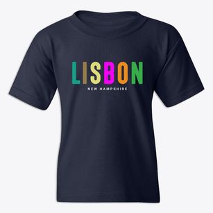 Lisbon New Hampshire Color Pop Youth T-shirt
