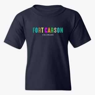 Fort Carson Colorado Color Pop Youth T-shirt