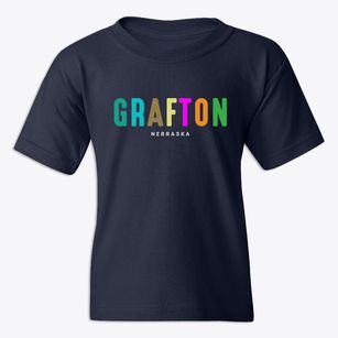 Grafton Nebraska Color Pop Youth T-shirt