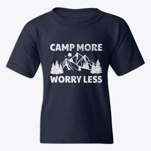   Camp More Worry Less Youth T-shirt