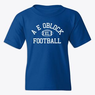 A E Oblock Junior High School Classic Football Youth T-shirt