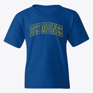 Des Moines New Mexico Trendy Block Youth T-shirt