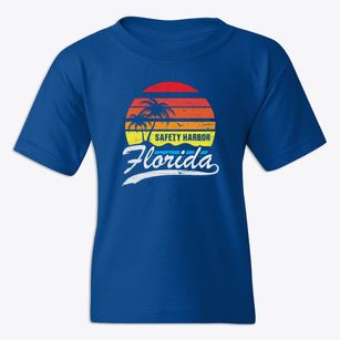 Safety Harbor Florida Palm Tree Sunset Youth T-shirt