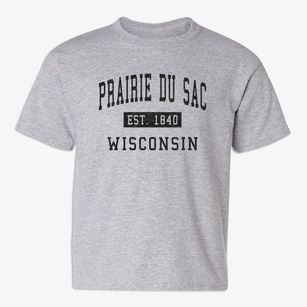 Prairie Du Sac Wisconsin Classic Established Youth T-shirt