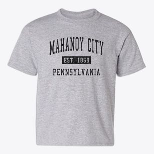 Mahanoy City Pennsylvania Classic Established Youth T-shirt