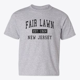 Fair Lawn New Jersey Classic Established Youth T-shirt
