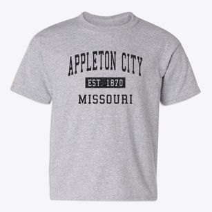Appleton City Missouri Classic Established Youth T-shirt