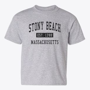 Stony Beach Massachusetts Classic Established Youth T-shirt