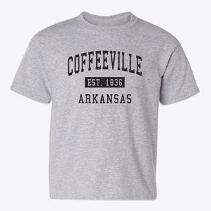 Coffeeville Arkansas Classic Established Youth T-shirt
