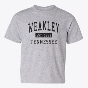 Weakley Tennessee Classic Established Youth T-shirt