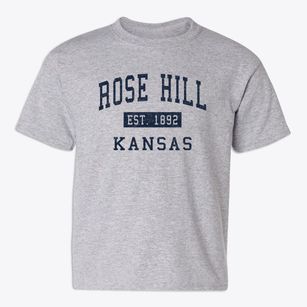 Rose Hill Kansas Classic Established Youth T-shirt