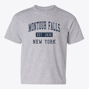 Montour Falls New York Classic Established Youth T-shirt