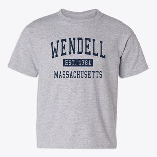 Wendell Massachusetts Classic Established Youth T-shirt