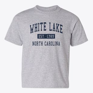 White Lake North Carolina Classic Established Youth T-shirt