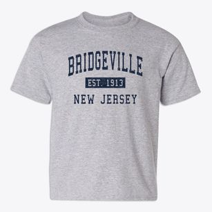 Bridgeville New Jersey Classic Established Youth T-shirt