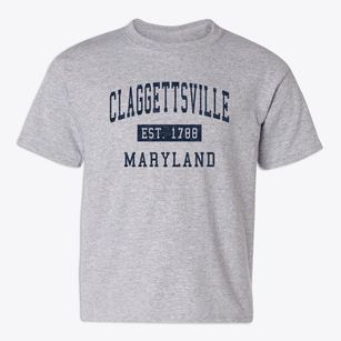 Claggettsville Maryland Classic Established Youth T-shirt