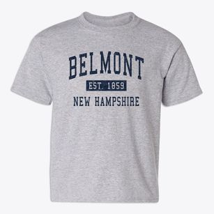 Belmont New Hampshire Classic Established Youth T-shirt