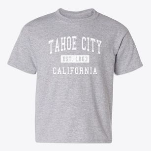 Tahoe City California Classic Established Youth T-shirt