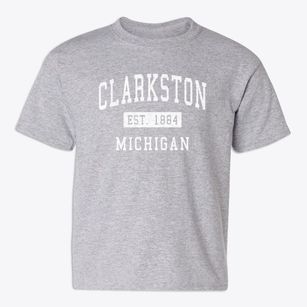 Clarkston Michigan Classic Established Youth T-shirt