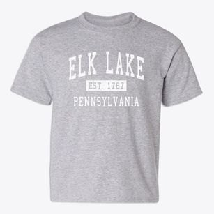 Elk Lake Pennsylvania Classic Established Youth T-shirt