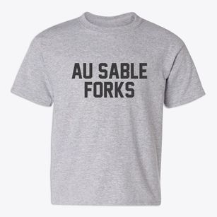 Au Sable Forks New York Classic Block Youth T-shirt