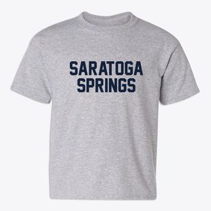 Saratoga Springs New York Classic Block Youth T-shirt