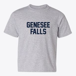 Genesee Falls New York Classic Block Youth T-shirt