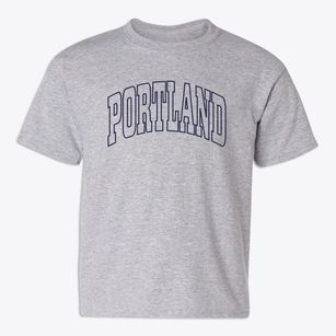 Portland Iowa Trendy Block Youth T-shirt