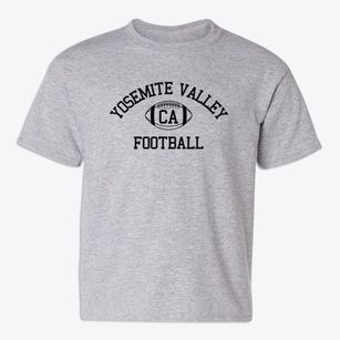 Yosemite Valley California Football Youth T-shirt