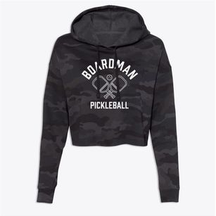 Boardman Oregon Pickleball Cropped Hoodie Sweatshirt