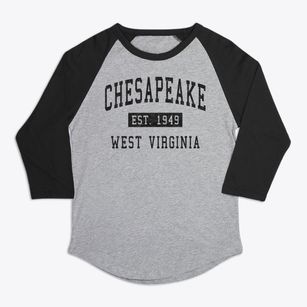 Chesapeake West Virginia Classic Established Premium Baseball Tee