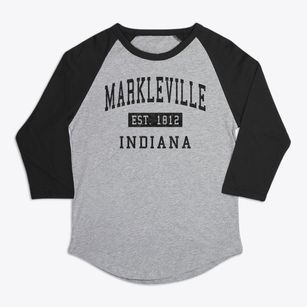 Markleville Indiana Classic Established Premium Baseball Tee