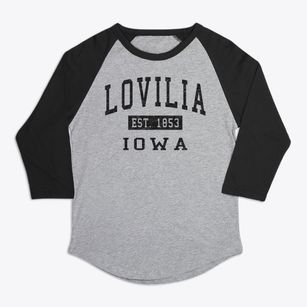 Lovilia Iowa Classic Established Premium Baseball Tee