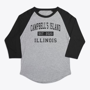 Campbell's Island Illinois Classic Established Premium Baseball Tee