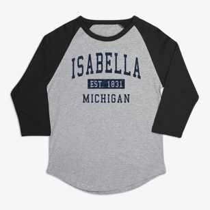 Isabella Michigan Classic Established Premium Baseball Tee
